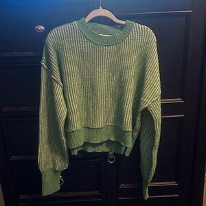 🛍️ New InVibrant Green Knit Crew Neck Sweater
